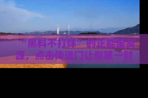 “黑料不打烊”的正能量资源,点击传送门让你第一时间获取最新入口资讯!