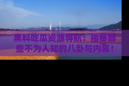 黑料吃瓜资源导航：揭秘那些不为人知的八卦与内幕！