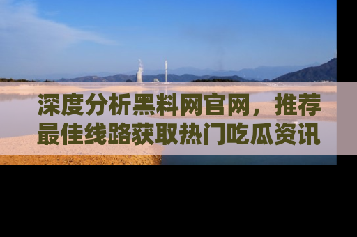 深度分析黑料网官网,推荐最佳线路获取热门吃瓜资讯