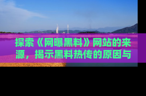 探索《网曝黑料》网站的来源,揭示黑料热传的原因与影响