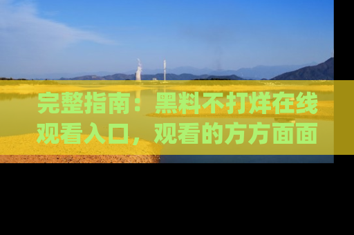 完整指南：黑料不打烊在线观看入口，观看的方方面面与app选择