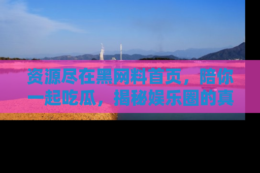 资源尽在黑网料首页,陪你一起吃瓜,揭秘娱乐圈的真实内幕