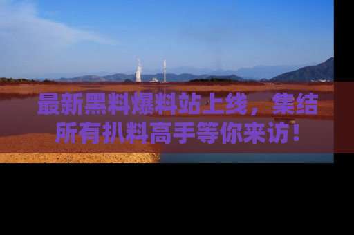 最新黑料爆料站上线，集结所有扒料高手等你来访！